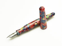 Load image into Gallery viewer, Franklin-Christoph Pocket 66 Fountain Pen - Kaleidoscope SE, marbled acrylic, uncapped, with secure block threads.